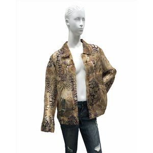 BAMBOO TRADERS - Champaign & Tan Rayon Blend Sheer